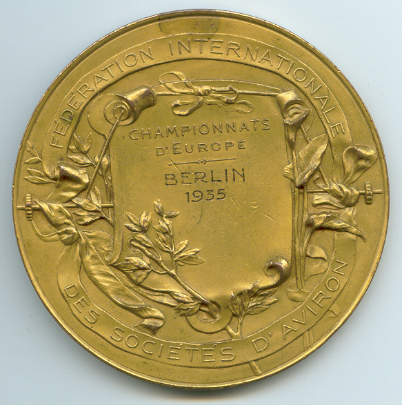 Medal FISA ERC 1935 Berlin reverse