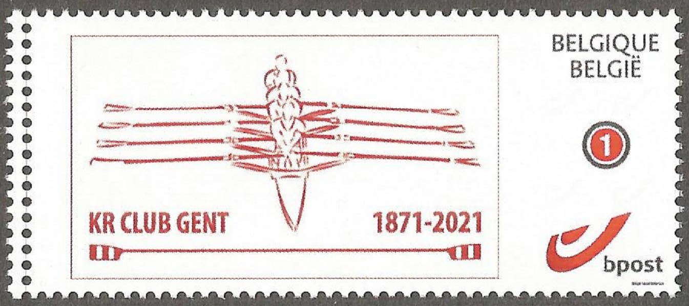 Stamp BEL 2020 Dec. personalized Ghent Koninklijke Roeivereiniging Club 1871 2021