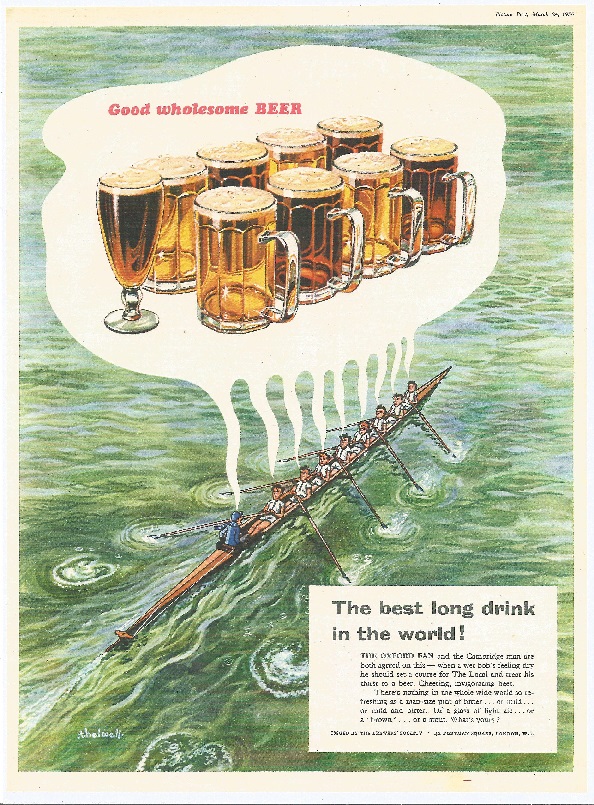 Ad GBR 1956 THE BREWERS SOCIETY Good wholesome Beer the best long drink in the world