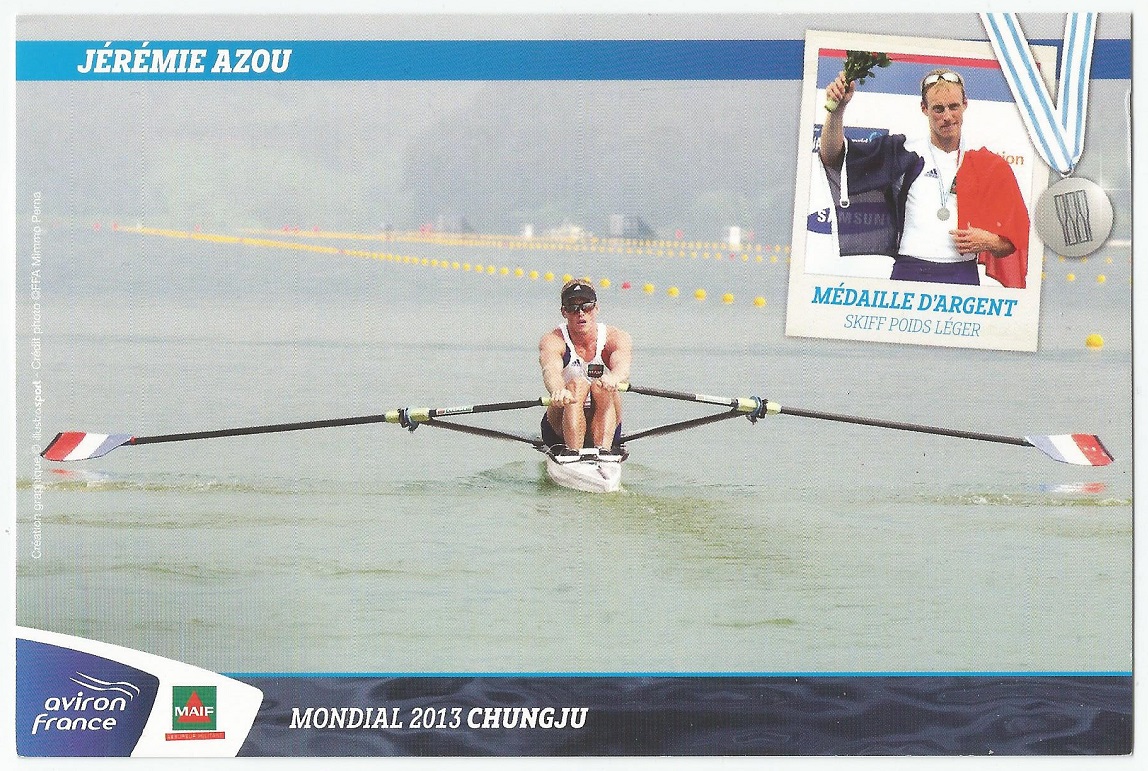 Crew card FRA 2013 WRC Chungju KOR Jérémie Azou FRA LM1X silver meal winner 