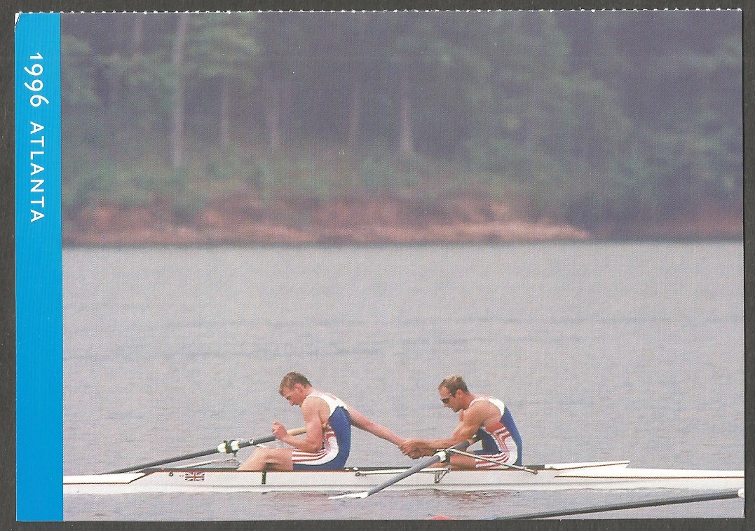 Crew card GBR OG Atlanta 1996 Matthew Pinsent Steven Redgrave GBR M2 gold medal winners
