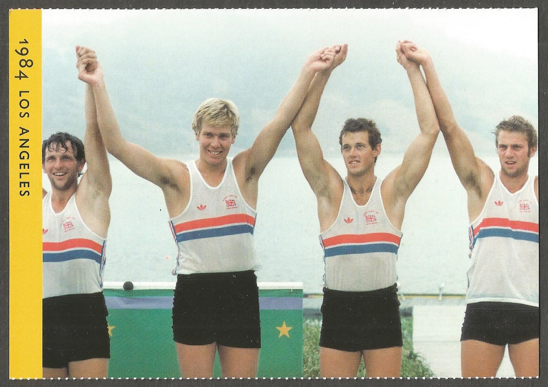 Crew card GBR OG Los Angeles 1984 GBR M4 gold medal winners