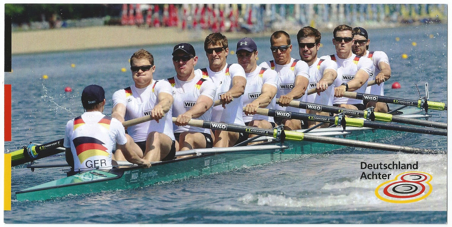 Crew card GER 2012 Deutschland Achter M8 gold medal winner OG London 
