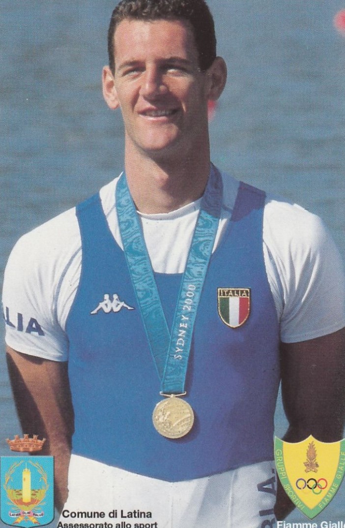 Crew card ITA Alessio Sartori M4X gold medal winner OG Sydney 2000