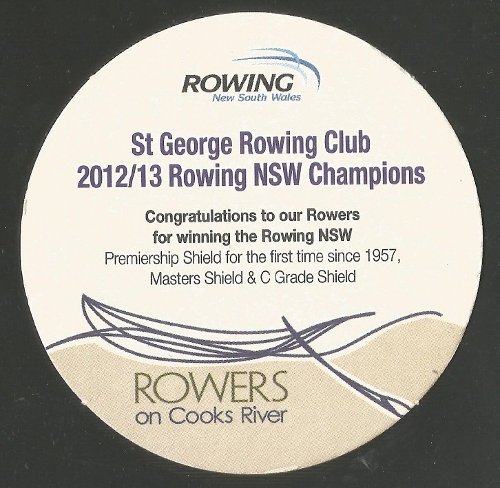 Beer mat AUS St. George RC New South Wales champions