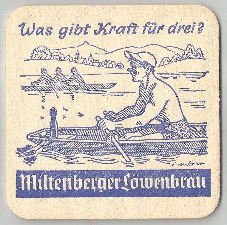 Beer mat GER MILTENBERGER LOEWENBRAEU