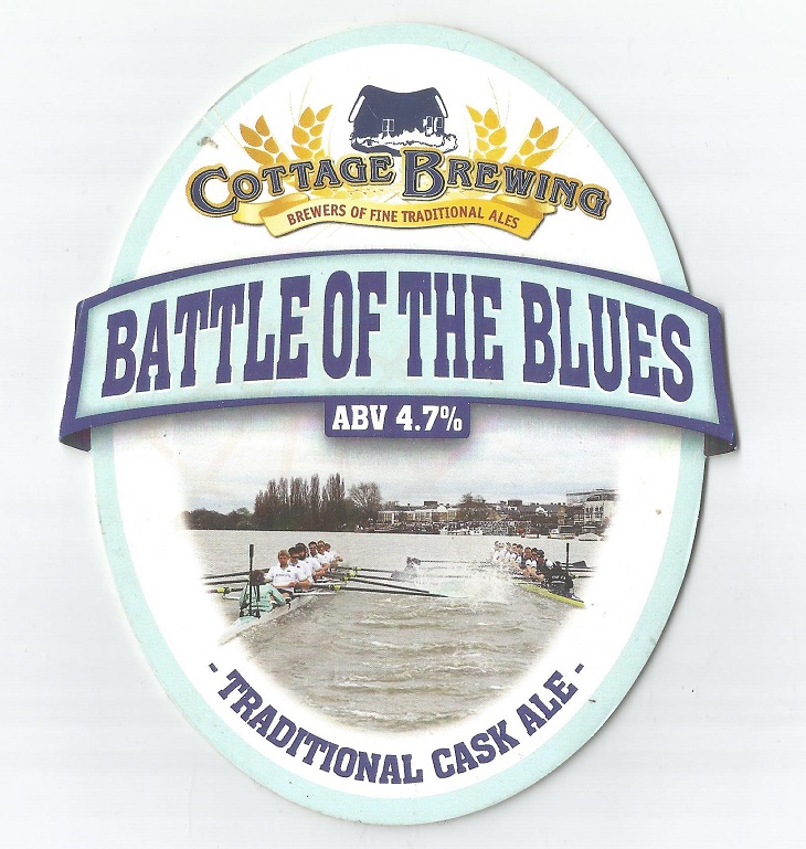 Beer mat GBR COTTAGE BREWING Battle of the Blues