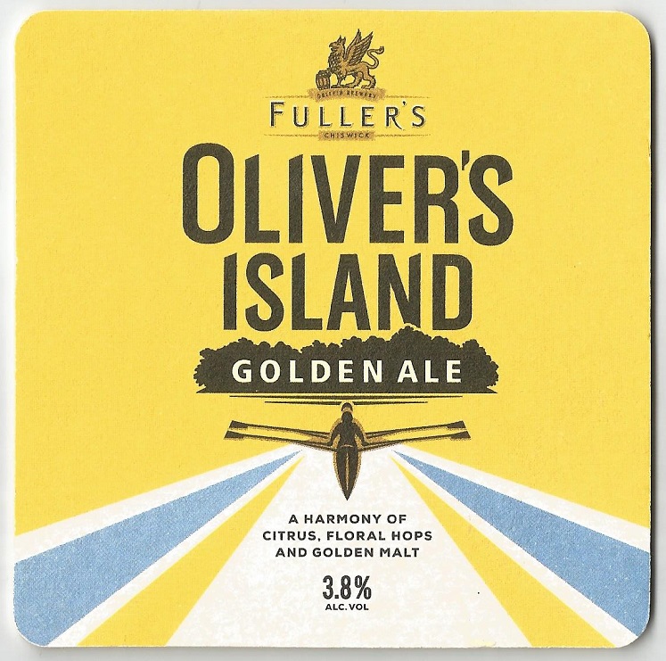 Beer mat GBR FULLERS OLIVERS ISLAND Golden Ale front 