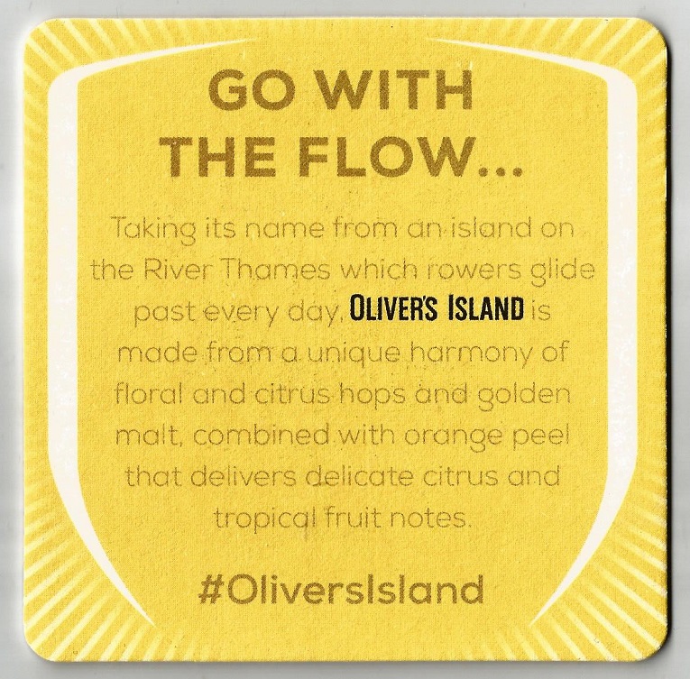Beer mat GBR FULLERS OLIVERS ISLAND Golden Ale reverse