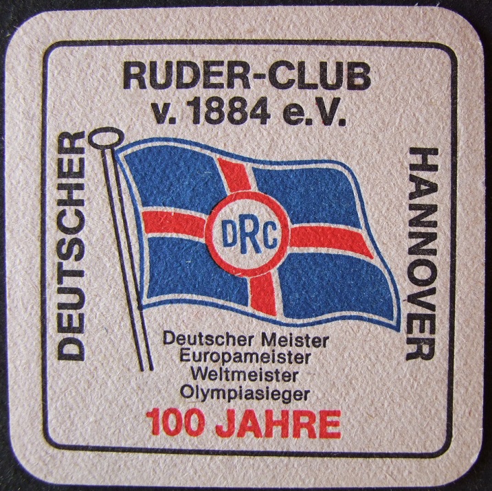 Beer mat GER 1984 Hannover Deutscher RC centenary I