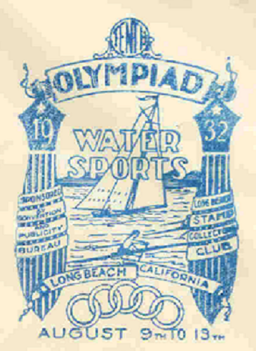 Cachet USA 1932 OG Los Angeles Water sports Long Beach August 9th to 13th