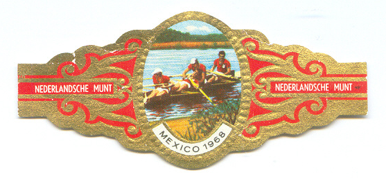 Cigar label NED Nederlandsche Munt Mexico 1968 No. 4 4 FRA completely exhausted