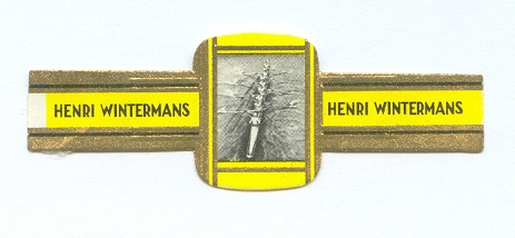 cigar label ned 1963 henri wintermans serie 2 no. 2 roeien small size yellow colour