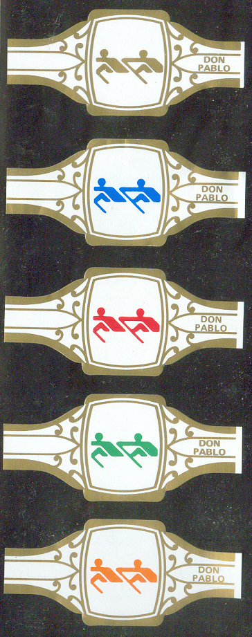 cigar label ned don pablo with pictorgram no. 3 five differnt coulors