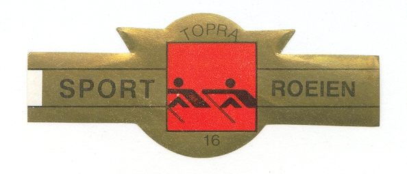 cigar label ned topra sport no. 16 roeien