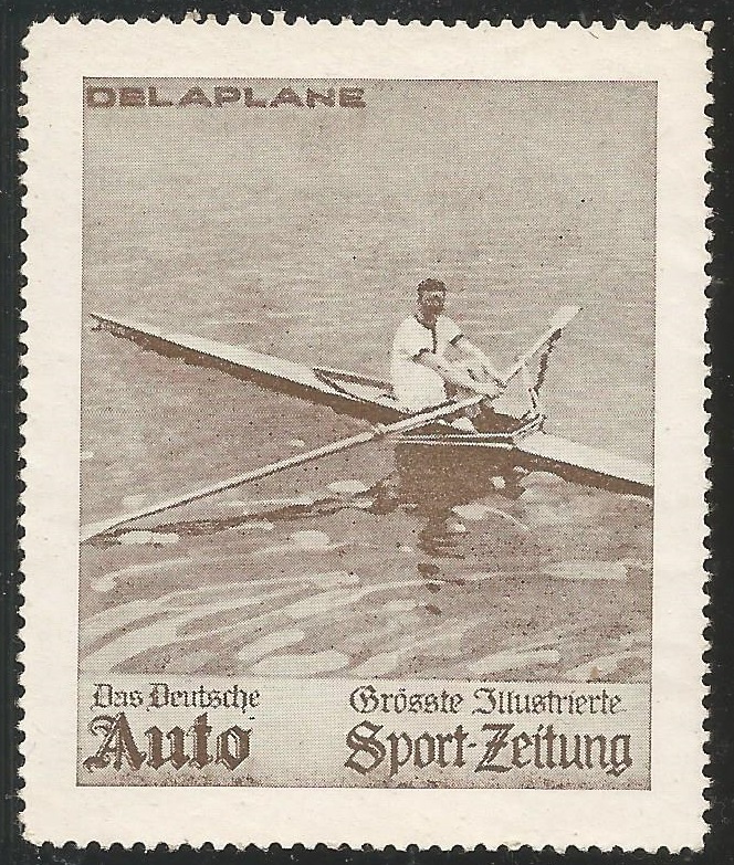 Cinderella GER Auto Sport Zeitung DELAPLANE Single sculler FRA European champion 1906 08 1910 brown colour