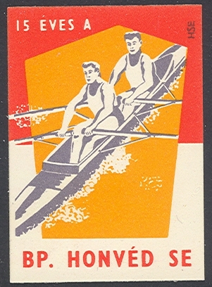 Label HUN BP Honved SE 2X on orange background Coll. E