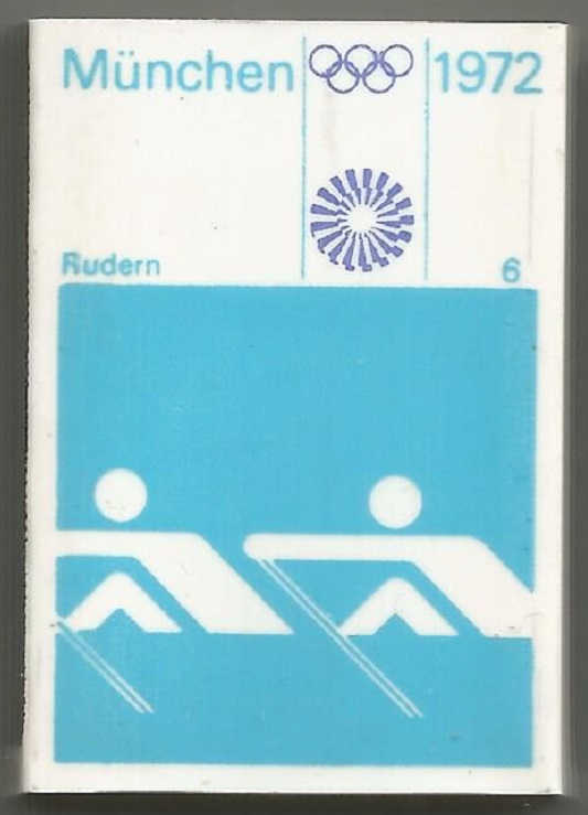 Matchbox label GER OG Munich 1972 No. 6 with Olympic pictogram No. 3