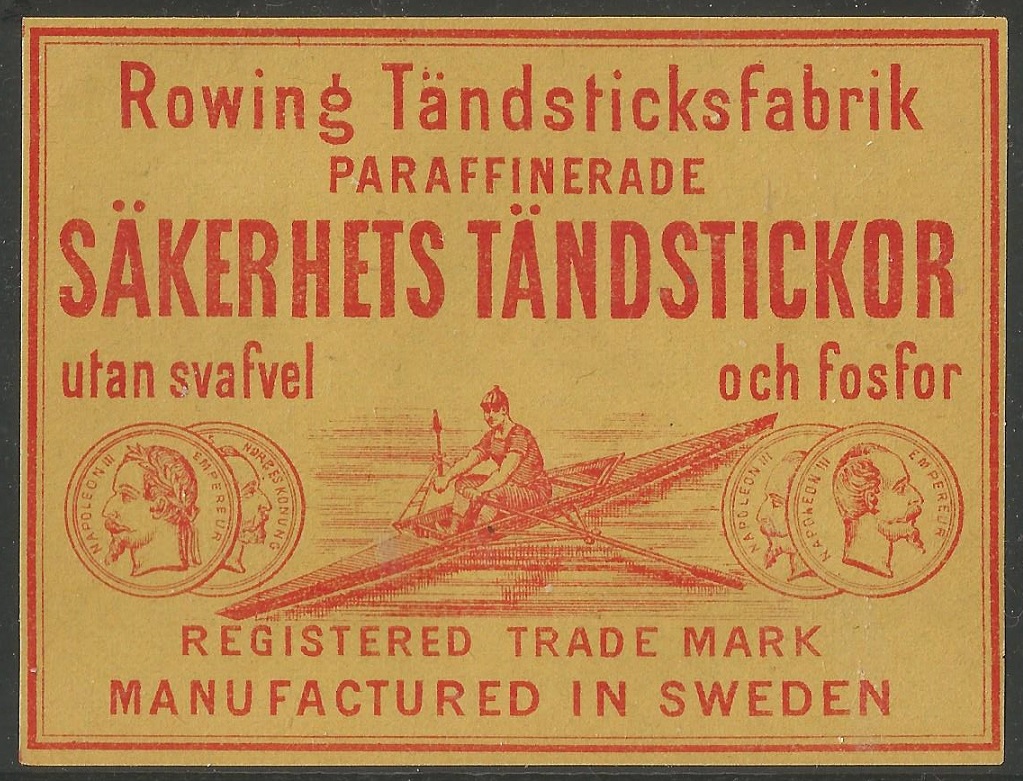 Matchbox label SWE Safety Matches large size