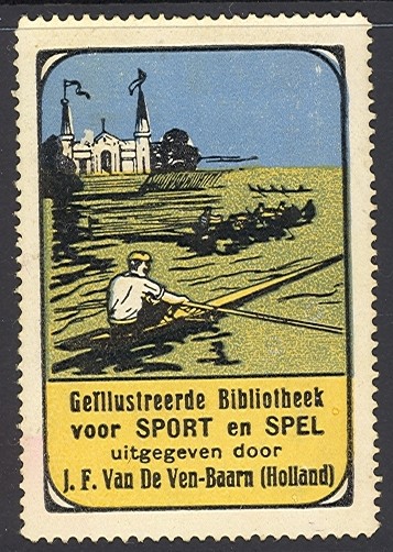 cinderella ned geillustreerde bibliotheek voor sport en spel issued by j.f. van de ven baarn drawing of single sculler on the water coll. e 