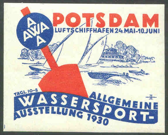 label ger 1930 potsdam wassersport ausstellung 4 1x 