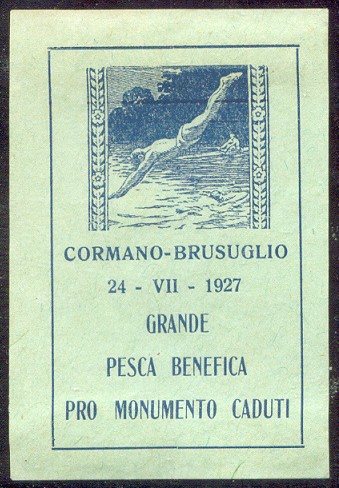 label ita 1927 green stamp hun 1925 