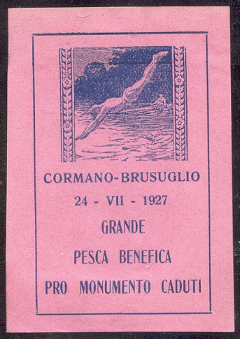 label ita 1927 red stamp hun 1925 