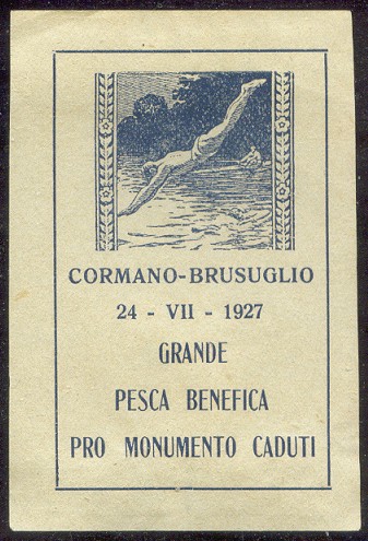 label ita 1927 white stamp hun 1925 