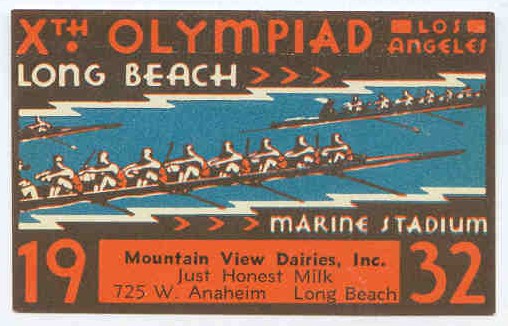 label usa 1932 og los angeles long beach marine stadium mountain view dairies just honest milk 8 race 
