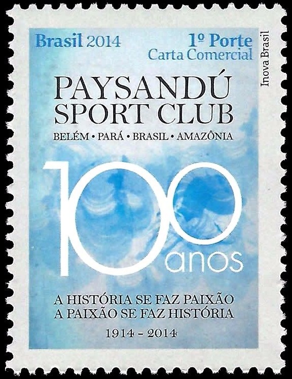 Stamp BRA 2014 Febr. 2nd Paysandu Sport Club centenary