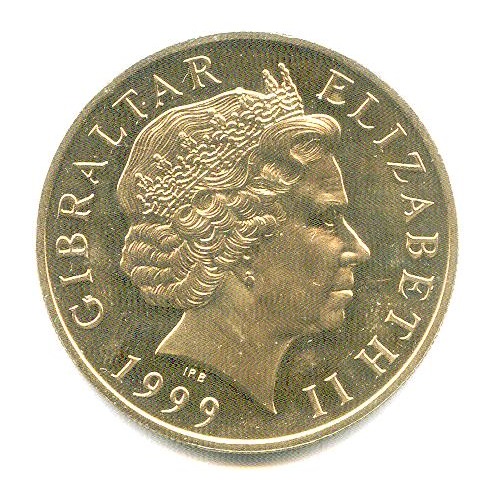 coin gbr gibraltar 1999 5 pounds mediterranean rc centenary reverse