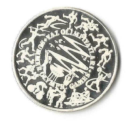 coin tur 1984 og los angeles 233 g silver 925 pp reverse