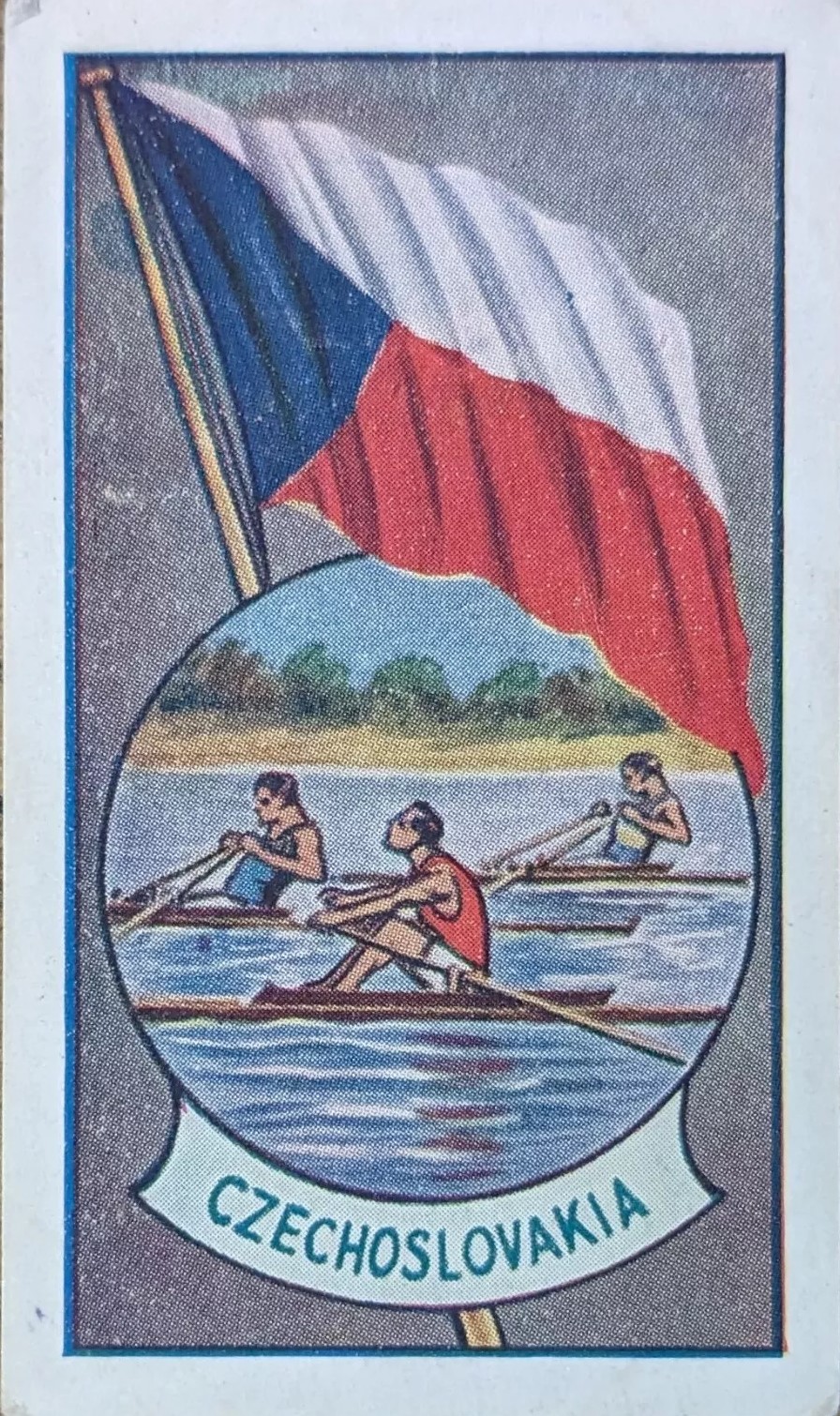CC AUS 1936 Allens confectionary card Sports Flags of Nations
