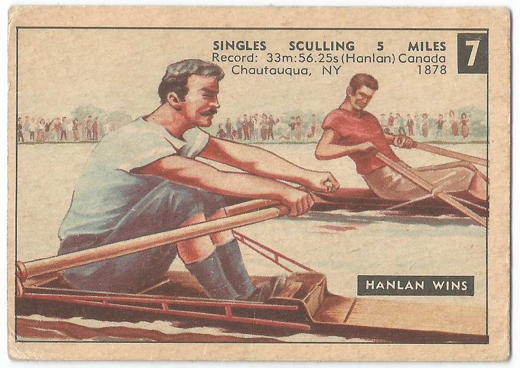 CC CAN 1954 PARKHURST PRODUCTS Race against Time No. 7 Hanlan CAN wins 