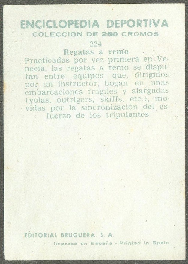 cc esp enciclopedia deportiva no. 224 regatas a remo reverse