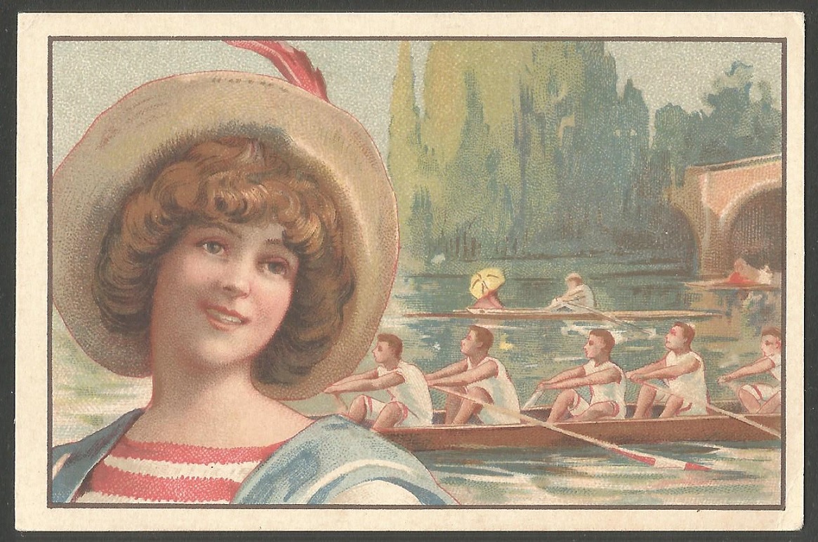 CC FRA WILLIOT FILS sweep oar crew with girl in foreground