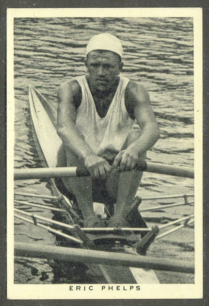 CC GBR 1937 Willss Cigarettes British Sporting Personalities No. 46 Eric Phelps English Professsional Sculling Champion front