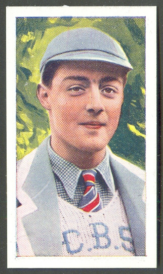 CC GBR 1939 R. & J. Hill Celebrities of Sport No. 16 A. B. Sanford, Cambridge (stroke)