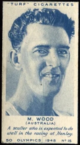 CC GBR 1948 Turf Cigarettes No. 15 M. Wood AUS M1X gold medal winner OG London 1948