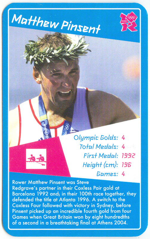 CC GBR 2010 TOP TRUMPS SPECIALS OG London 2012 British Legends Matthew Pinsent