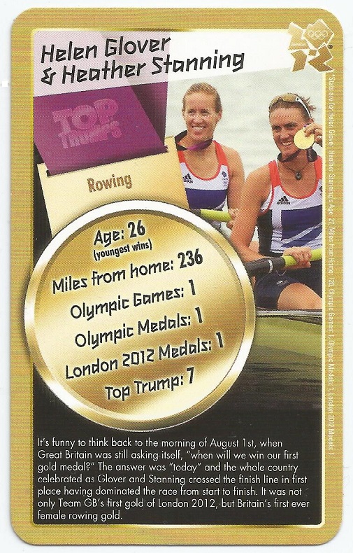 CC GBR 2012 OG TOP TRUMPS OG London W2 gold medal win for H. Glover H. Stanning GBR