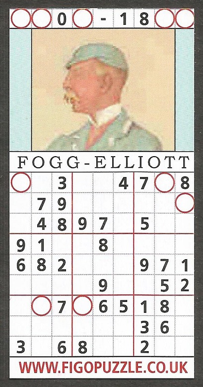 CC GBR FIGOPUZZLE Sudocard No. 09 Charles Thurston Fogg Elliot