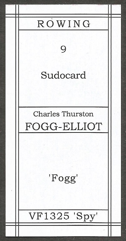 CC GBR FIGOPUZZLE Sudocard No. 09 Charles Thurston Fogg Elliot reverse