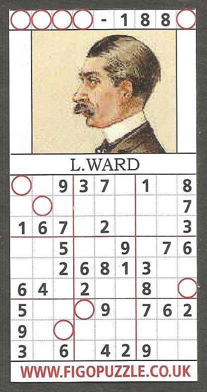 CC GBR FIGOPUZZLE Sudocard Rowing No. 04 Sir Leslie Spy Ward