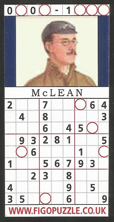 CC GBR FIGOPUZZLE Sudocard Rowing No. 13 Douglas Hamilton McLean Oxford University BC