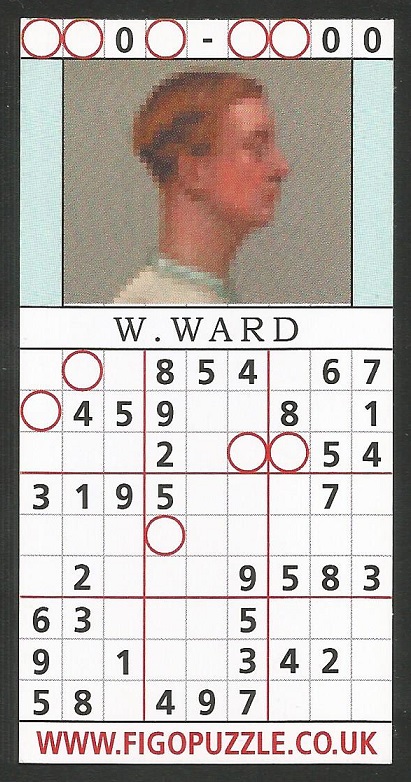 CC GBR FIGOPUZZLE Sudocard Rowing No. 15 William Dudley Ward Cambridge University BC