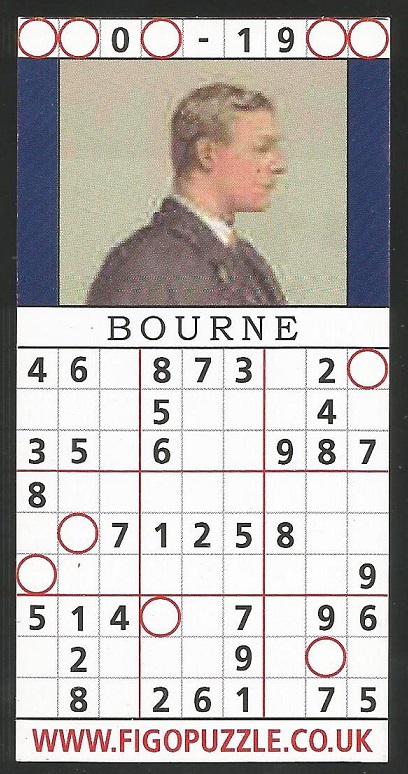 CC GBR FIGOPUZZLE Sudocard Rowing No. 21 RobertCroft Bourne Oxford University BC