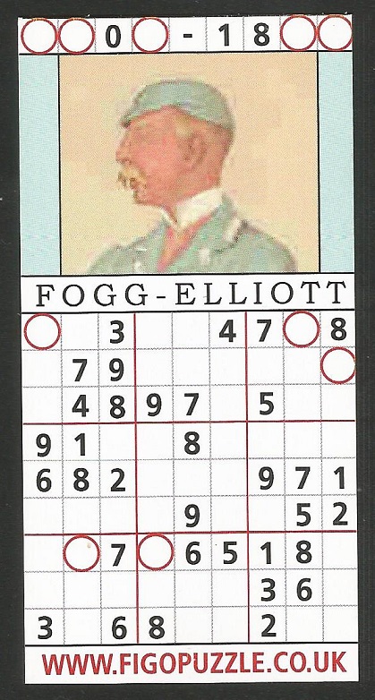 CC GBR FIGOPUZZLE Sudocard Rowing No. 9 Charles Thurston Fogg Elliot Cambridge University BC