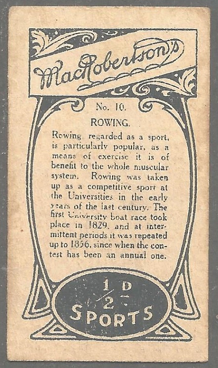CC GBR MAC ROBERTSONS Sports No. 10 Rowing reverse