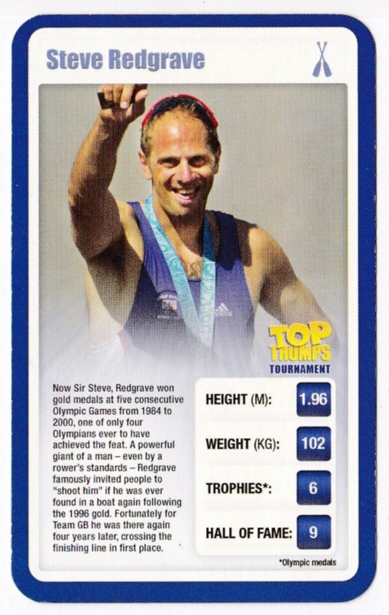CC GBR TOP TRUMPS Sporting Heroes Steve Redgrave